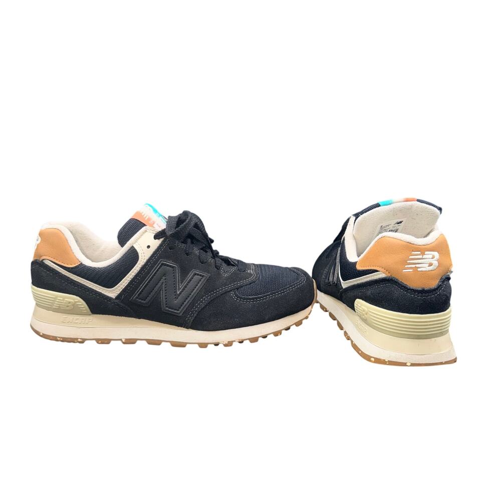 New Balance 574 EC Black Tan Sneakers Women’s US 9.5 Classic Lifestyle Shoes